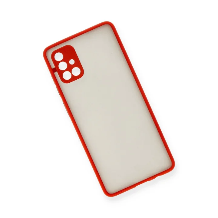 Mey İthalat®  Samsung Galaxy A71 Kılıf Montreal Silikon Kapak - Kırmızı
