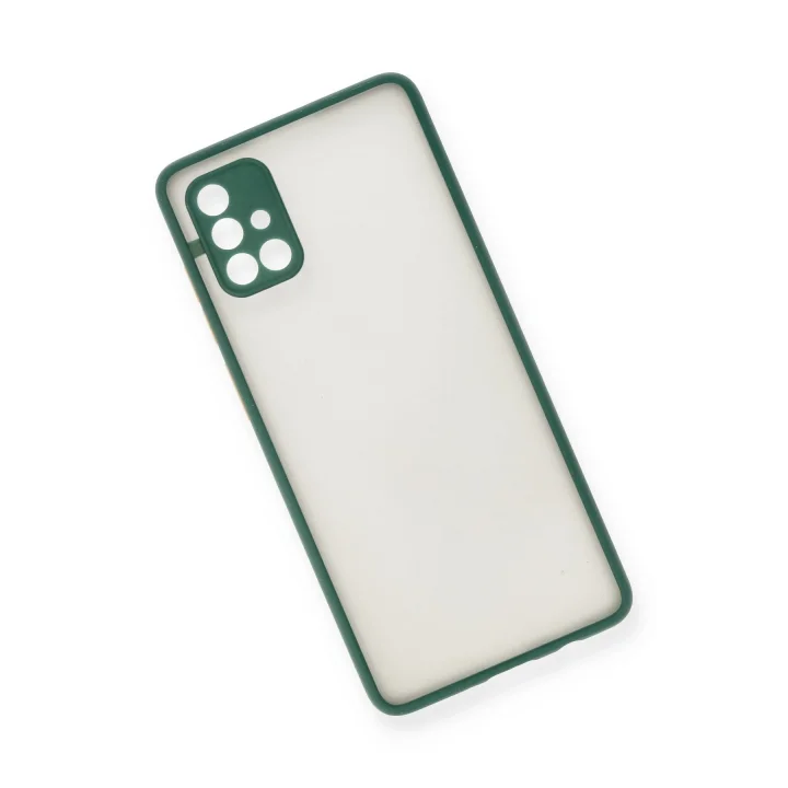 Mey İthalat®  Samsung Galaxy A71 Kılıf Montreal Silikon Kapak - Yeşil