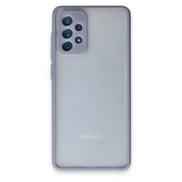 Mey İthalat®  Samsung Galaxy A72 Kılıf Montreal Silikon Kapak - Gri