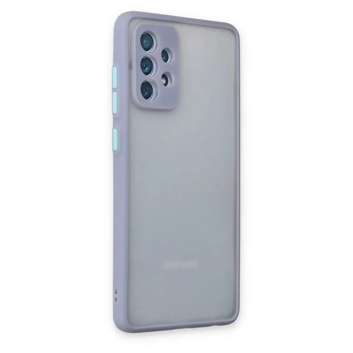 Mey İthalat®  Samsung Galaxy A72 Kılıf Montreal Silikon Kapak - Gri