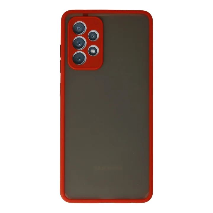 Mey İthalat®  Samsung Galaxy A72 Kılıf Montreal Silikon Kapak - Kırmızı