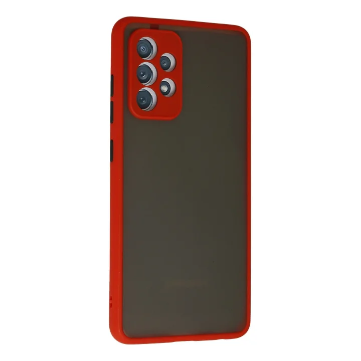 Mey İthalat®  Samsung Galaxy A72 Kılıf Montreal Silikon Kapak - Kırmızı