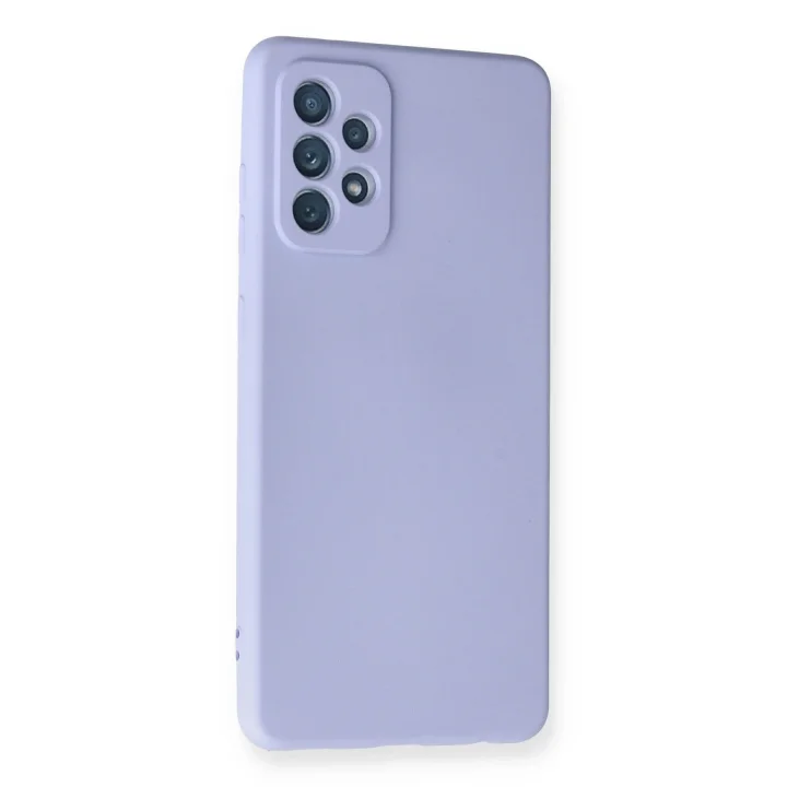 Mey İthalat®  Samsung Galaxy A72 Kılıf Nano içi Kadife Silikon - Lila