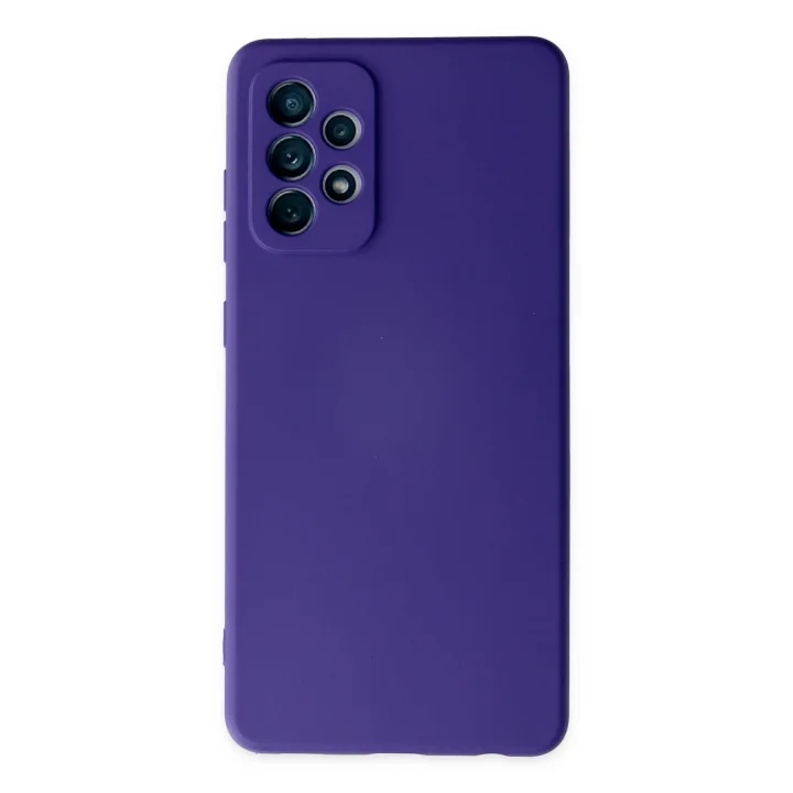 Mey İthalat®  Samsung Galaxy A72 Kılıf Nano içi Kadife Silikon - Mor