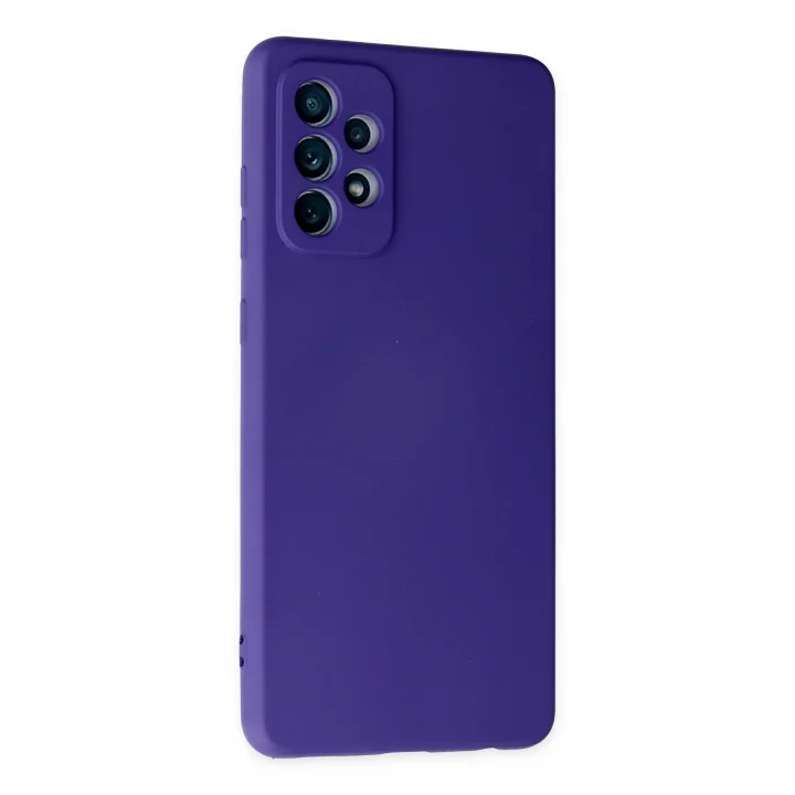 Mey İthalat®  Samsung Galaxy A72 Kılıf Nano içi Kadife Silikon - Mor