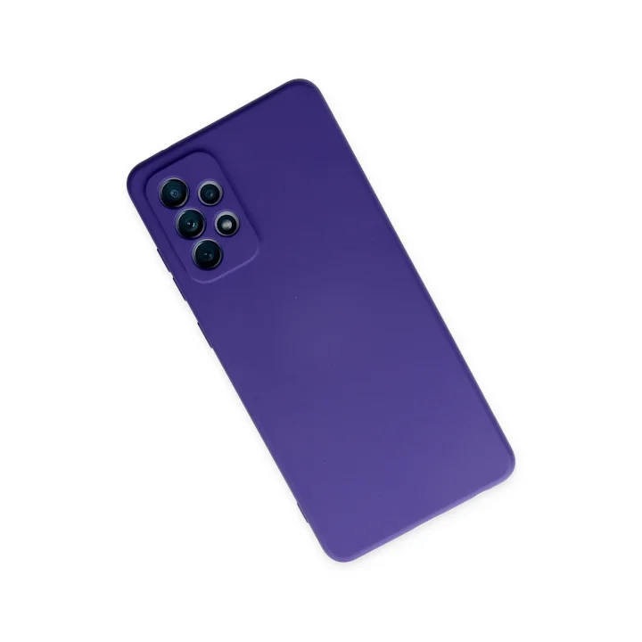 Mey İthalat®  Samsung Galaxy A72 Kılıf Nano içi Kadife Silikon - Mor
