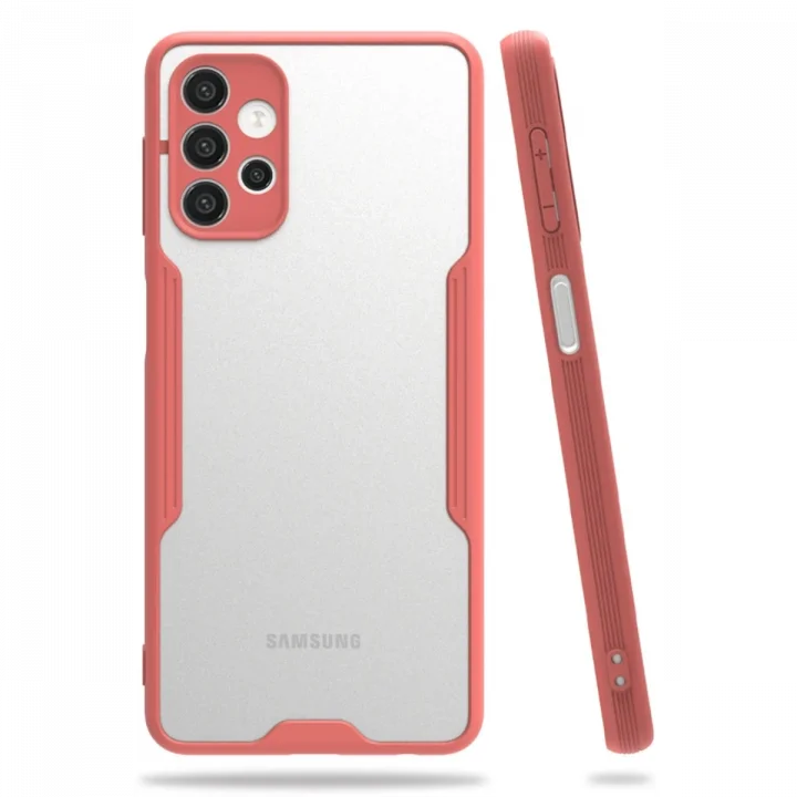 Mey İthalat®  Samsung Galaxy A72 Kılıf Platin Silikon - Pembe