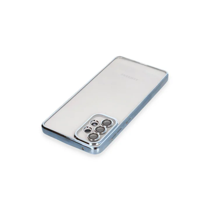 Mey İthalat®  Samsung Galaxy A73 5G Kılıf  Lensli Silikon - Açık Mavi