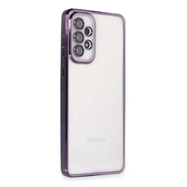 Mey İthalat®  Samsung Galaxy A73 5G Kılıf  Lensli Silikon - Mor