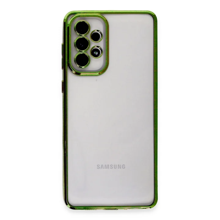 Mey İthalat®  Samsung Galaxy A73 5G Kılıf  Lensli Silikon - Yeşil