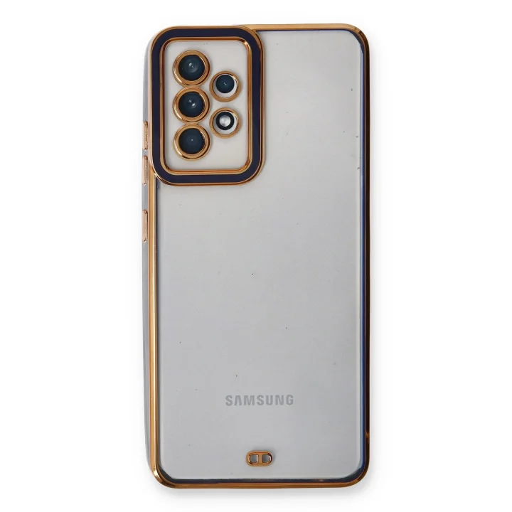 Mey İthalat®  Samsung Galaxy A73 5G Kılıf Liva Lens Silikon - Mavi