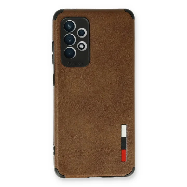 Mey İthalat®  Samsung Galaxy A73 5G Kılıf Loop Deri Silikon - Kahverengi