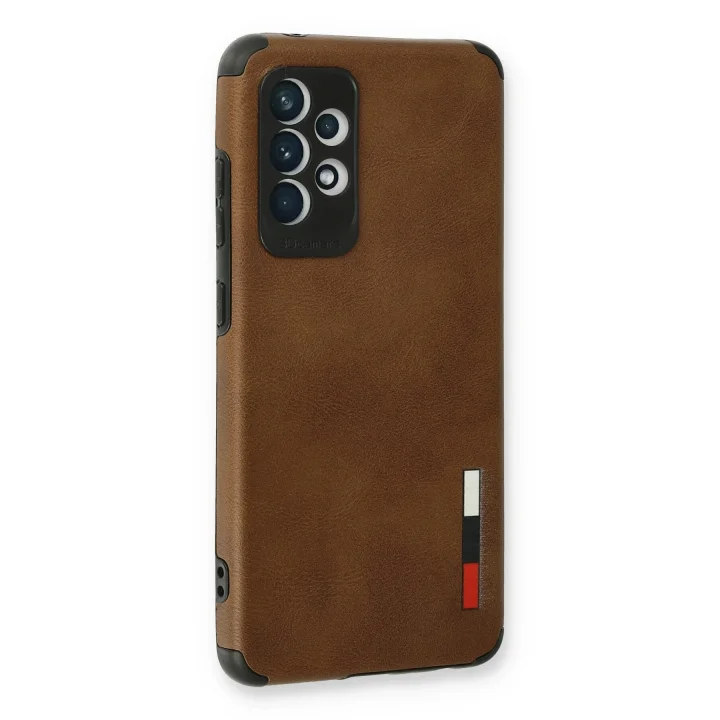 Mey İthalat®  Samsung Galaxy A73 5G Kılıf Loop Deri Silikon - Kahverengi