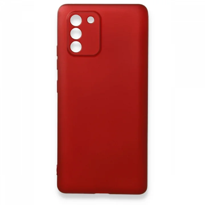 Mey İthalat®  Samsung Galaxy A91 / S10 Lite Kılıf First Silikon - Bordo