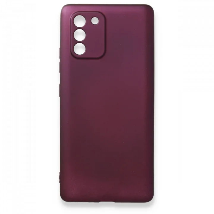 Mey İthalat®  Samsung Galaxy A91 / S10 Lite Kılıf First Silikon - Mürdüm