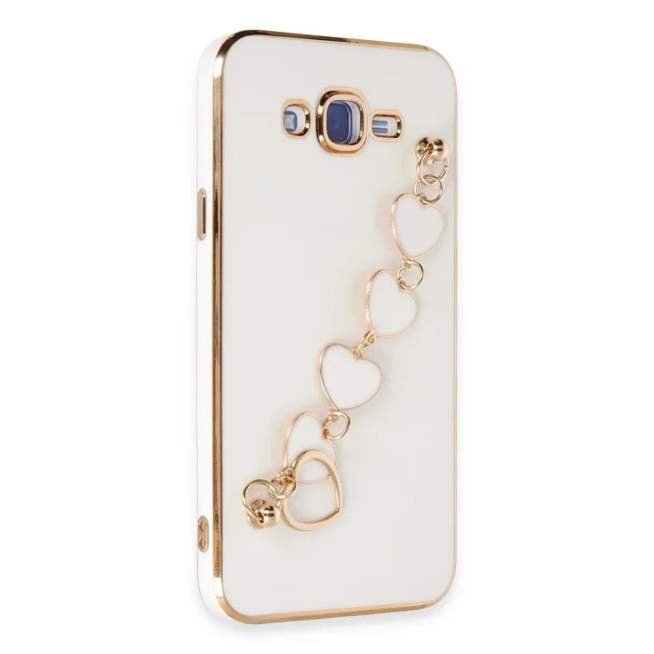 Mey İthalat®  Samsung Galaxy J7 Kılıf Esila Silikon - Beyaz