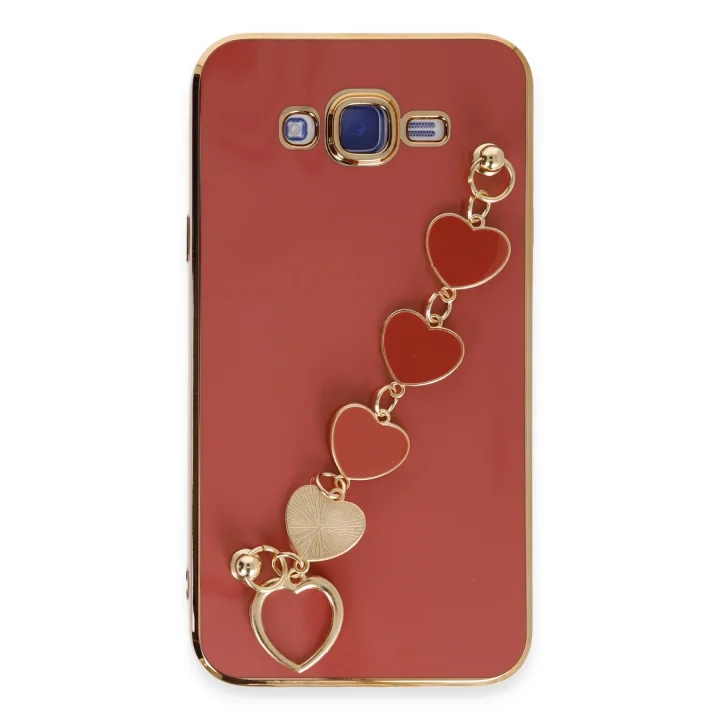 Mey İthalat®  Samsung Galaxy J7 Kılıf Esila Silikon - Kırmızı