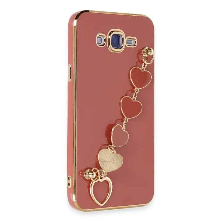 Mey İthalat®  Samsung Galaxy J7 Kılıf Esila Silikon - Kırmızı