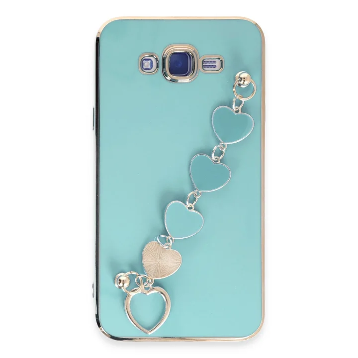 Mey İthalat®  Samsung Galaxy J7 Kılıf Esila Silikon - Su Yeşili