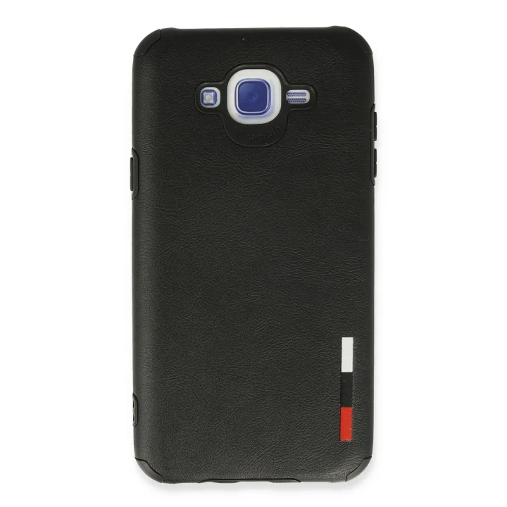 Mey İthalat®  Samsung Galaxy J7 Kılıf Loop Deri Silikon - Siyah