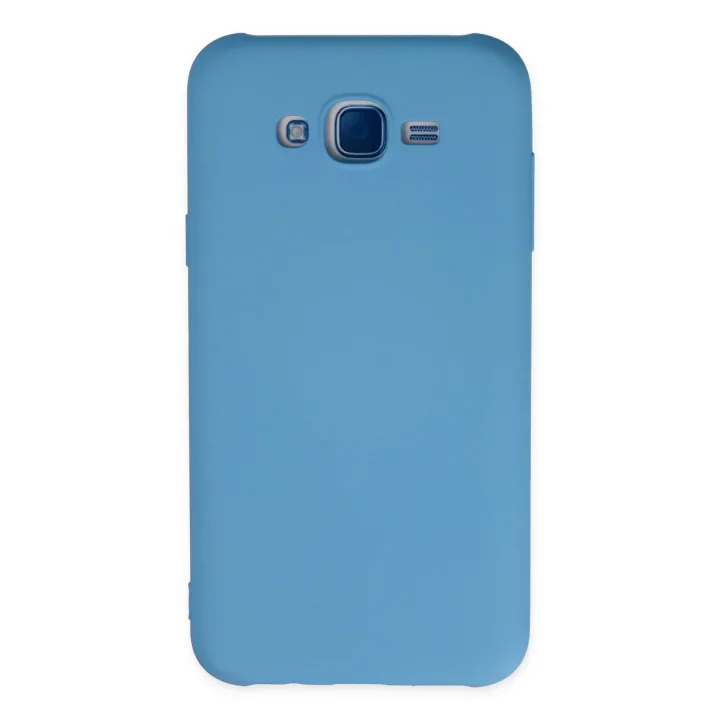 Mey İthalat®  Samsung Galaxy J7 Kılıf Nano içi Kadife Silikon - Mavi