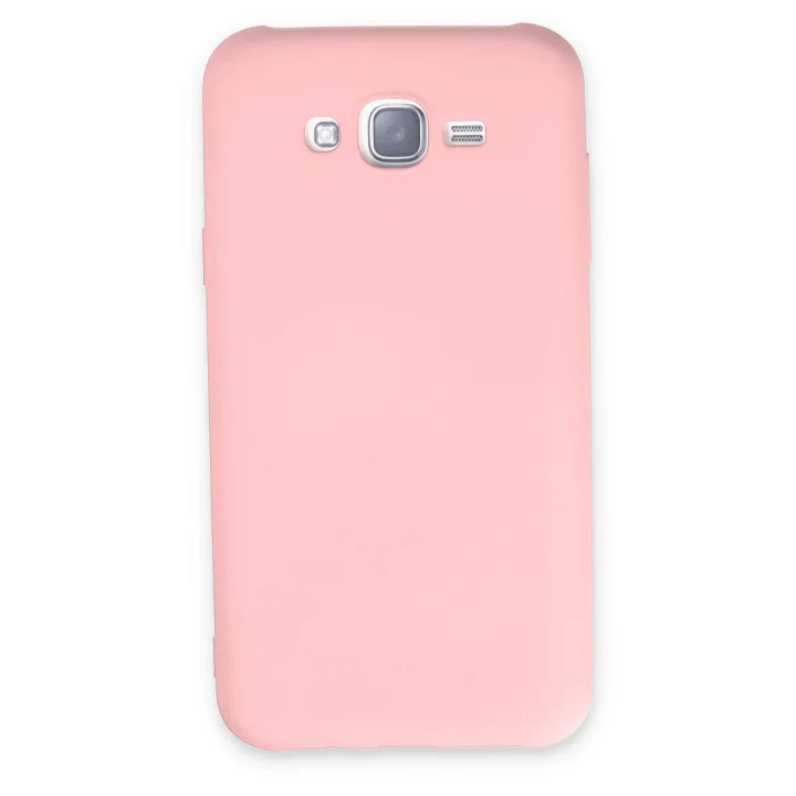 Mey İthalat®  Samsung Galaxy J7 Kılıf Nano içi Kadife Silikon - Pudra