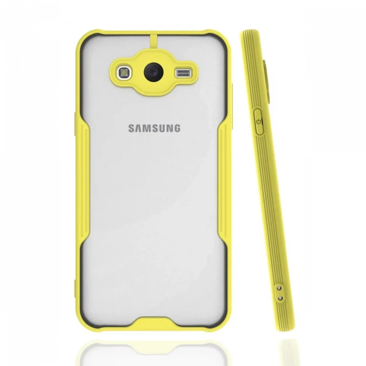 Mey İthalat®  Samsung Galaxy J7 Kılıf Platin Silikon - Sarı