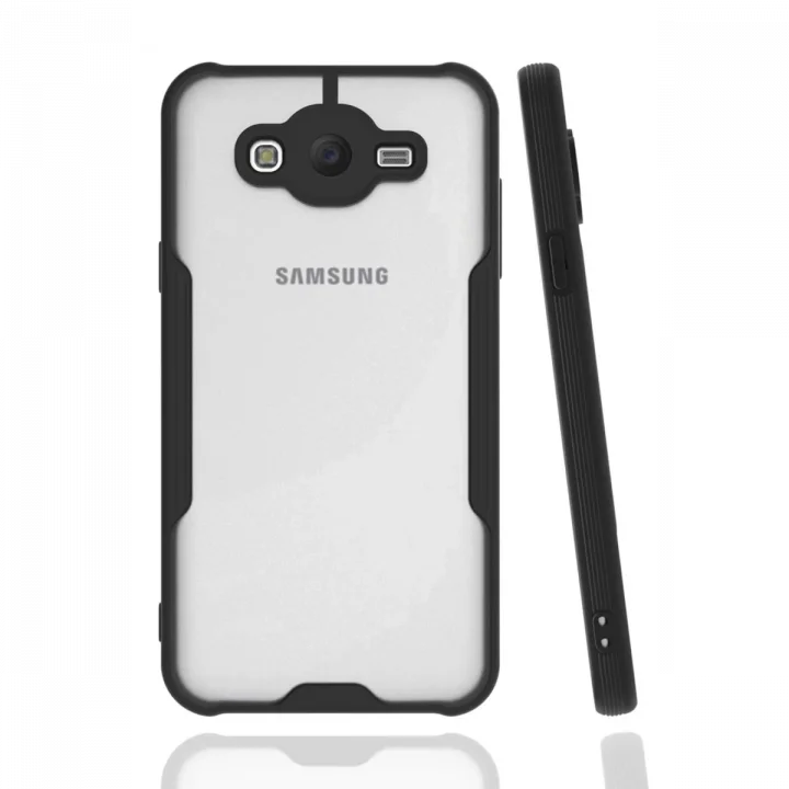 Mey İthalat®  Samsung Galaxy J7 Kılıf Platin Silikon - Siyah