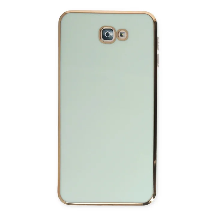 Mey İthalat®  Samsung Galaxy J7 Prime Kılıf Volet Silikon - Açık Yeşil