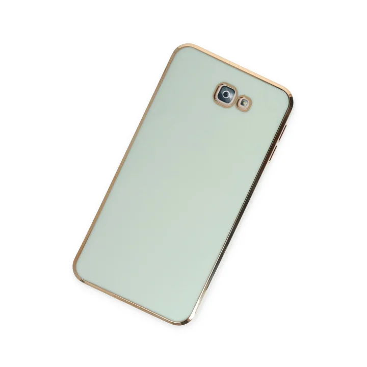 Mey İthalat®  Samsung Galaxy J7 Prime Kılıf Volet Silikon - Açık Yeşil