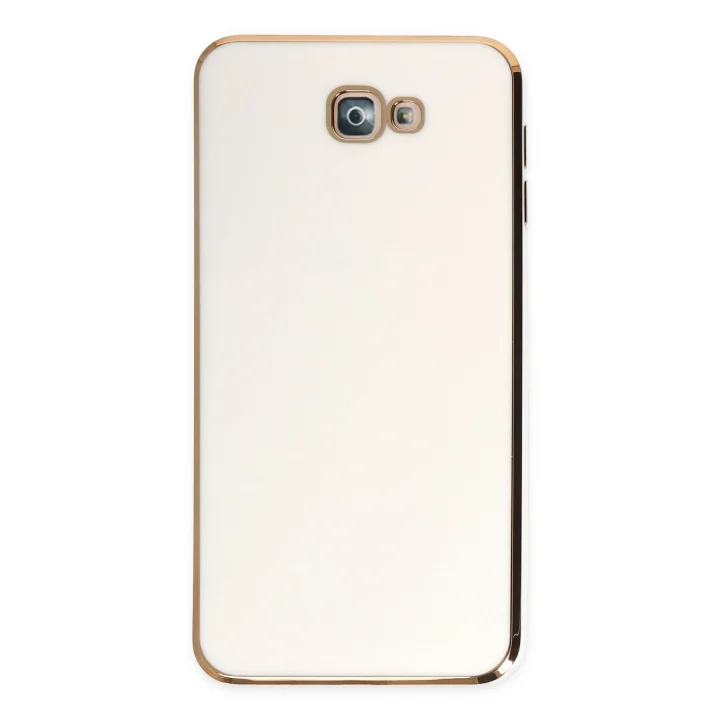 Mey İthalat®  Samsung Galaxy J7 Prime Kılıf Volet Silikon - Beyaz