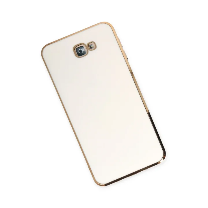 Mey İthalat®  Samsung Galaxy J7 Prime Kılıf Volet Silikon - Beyaz