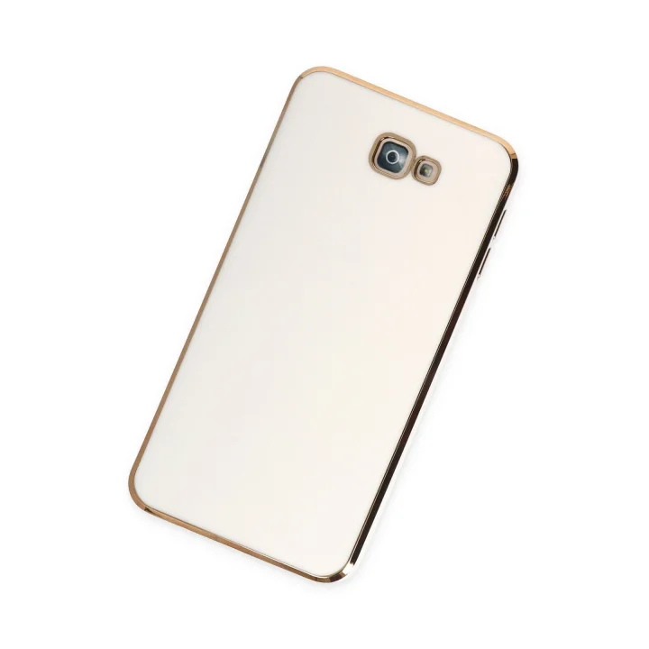 Mey İthalat®  Samsung Galaxy J7 Prime Kılıf Volet Silikon - Beyaz