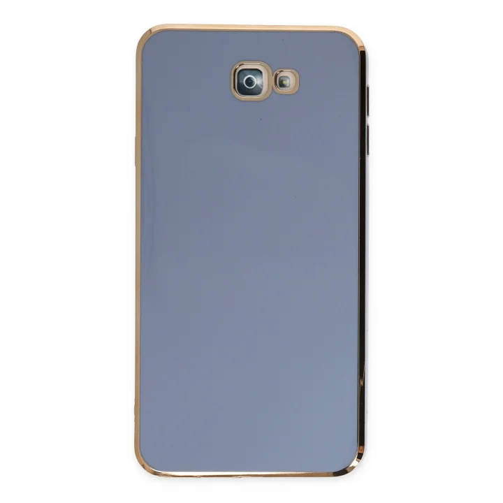 Mey İthalat®  Samsung Galaxy J7 Prime Kılıf Volet Silikon - Mavi