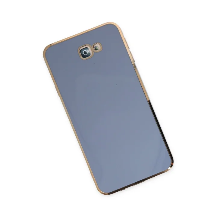 Mey İthalat®  Samsung Galaxy J7 Prime Kılıf Volet Silikon - Mavi