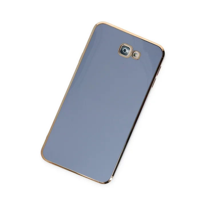 Mey İthalat®  Samsung Galaxy J7 Prime Kılıf Volet Silikon - Mavi