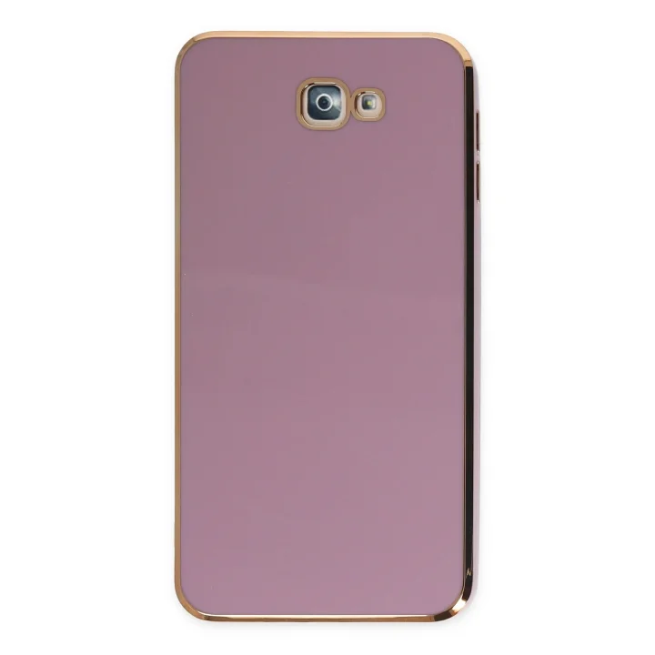 Mey İthalat®  Samsung Galaxy J7 Prime Kılıf Volet Silikon - Mor