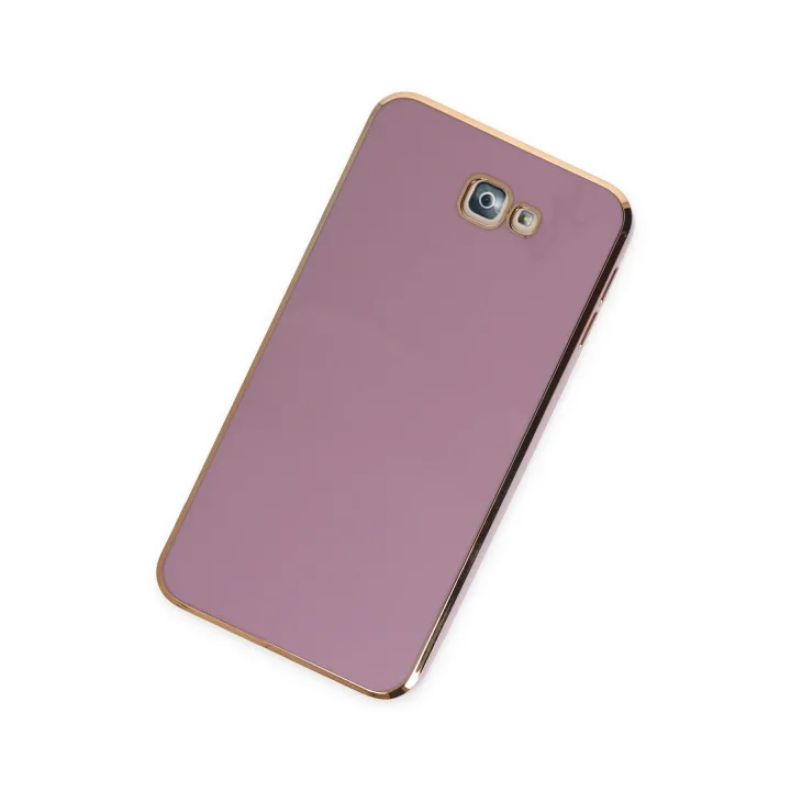 Mey İthalat®  Samsung Galaxy J7 Prime Kılıf Volet Silikon - Mor