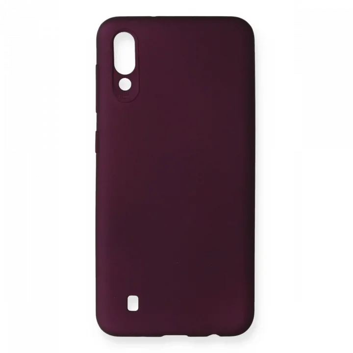 Mey İthalat®  Samsung Galaxy M10 Kılıf First Silikon - Mürdüm