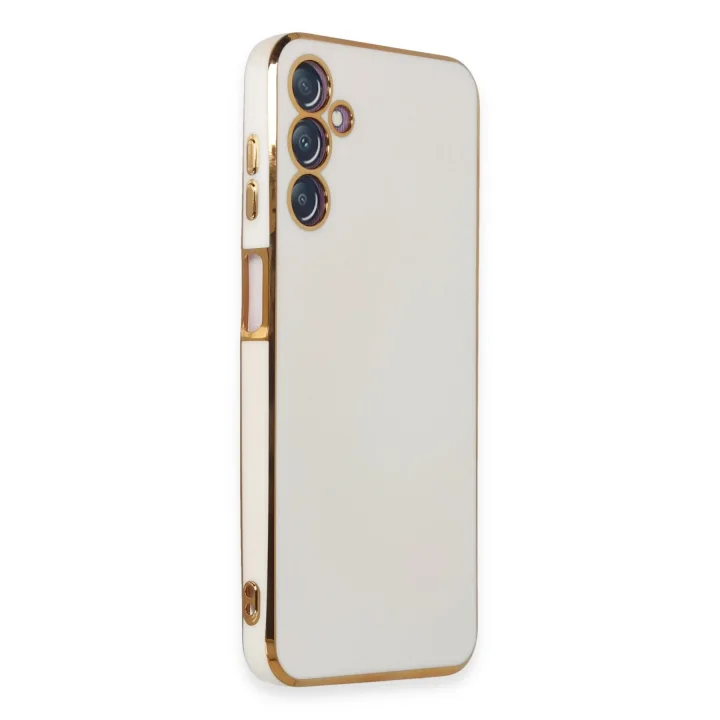 Mey İthalat®  Samsung Galaxy M14 5G Kılıf Volet Silikon - Beyaz