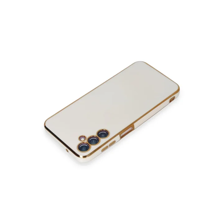 Mey İthalat®  Samsung Galaxy M14 5G Kılıf Volet Silikon - Beyaz