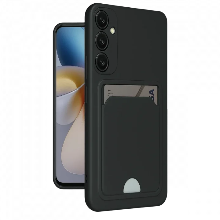 Mey İthalat®  Samsung Galaxy M15 Kelvin Kartvizitli Silikon - Siyah