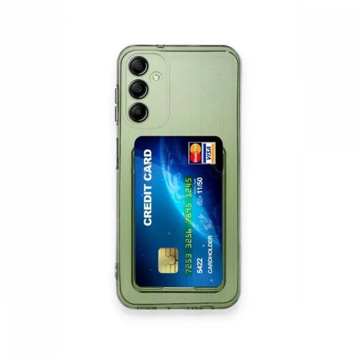 Mey İthalat®  Samsung Galaxy M15 Kılıf Kart Şeffaf Silikon - Şeffaf