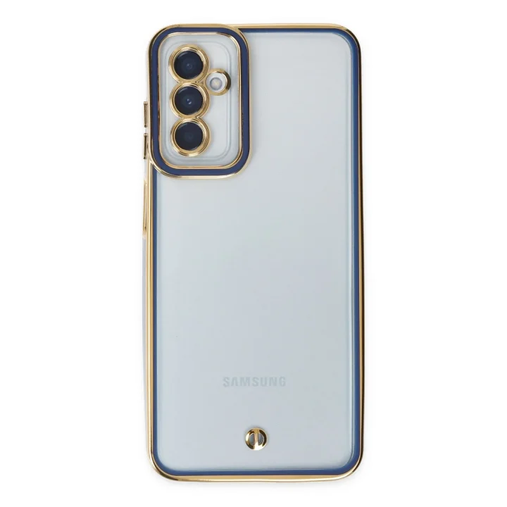 Mey İthalat®  Samsung Galaxy M23 Kılıf Liva Lens Silikon - Mavi