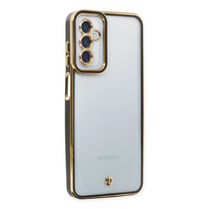 Mey İthalat®  Samsung Galaxy M23 Kılıf Liva Lens Silikon - Siyah