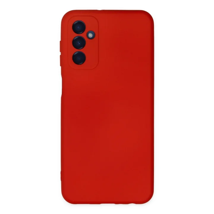 Mey İthalat®  Samsung Galaxy M23 Kılıf Nano içi Kadife Silikon - Kırmızı