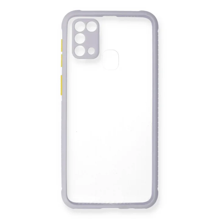 Mey İthalat®  Samsung Galaxy M31 Kılıf Miami Şeffaf Silikon - Lila