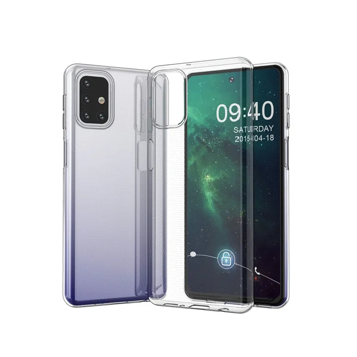 Mey İthalat®  Samsung Galaxy M31S Kılıf Lüx Şeffaf Silikon
