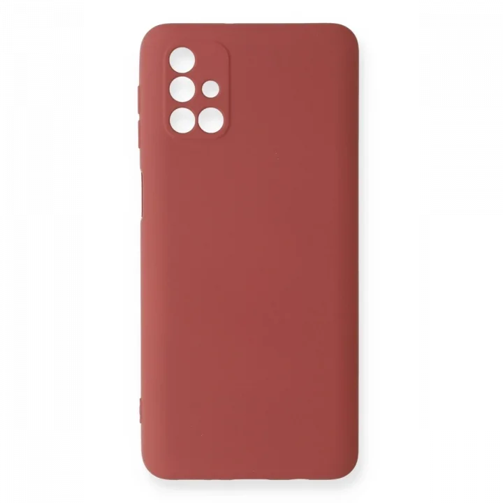 Mey İthalat®  Samsung Galaxy M31S Kılıf Nano içi Kadife Silikon - Kiremit