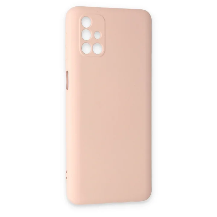 Mey İthalat®  Samsung Galaxy M31S Kılıf Nano içi Kadife Silikon - Pudra